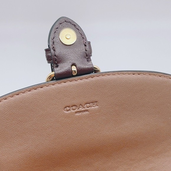 Coach C7374 Kleo Wallet In Signature Canvas Gold Khaki Multi NWT Org $250 - Picture 7 of 10